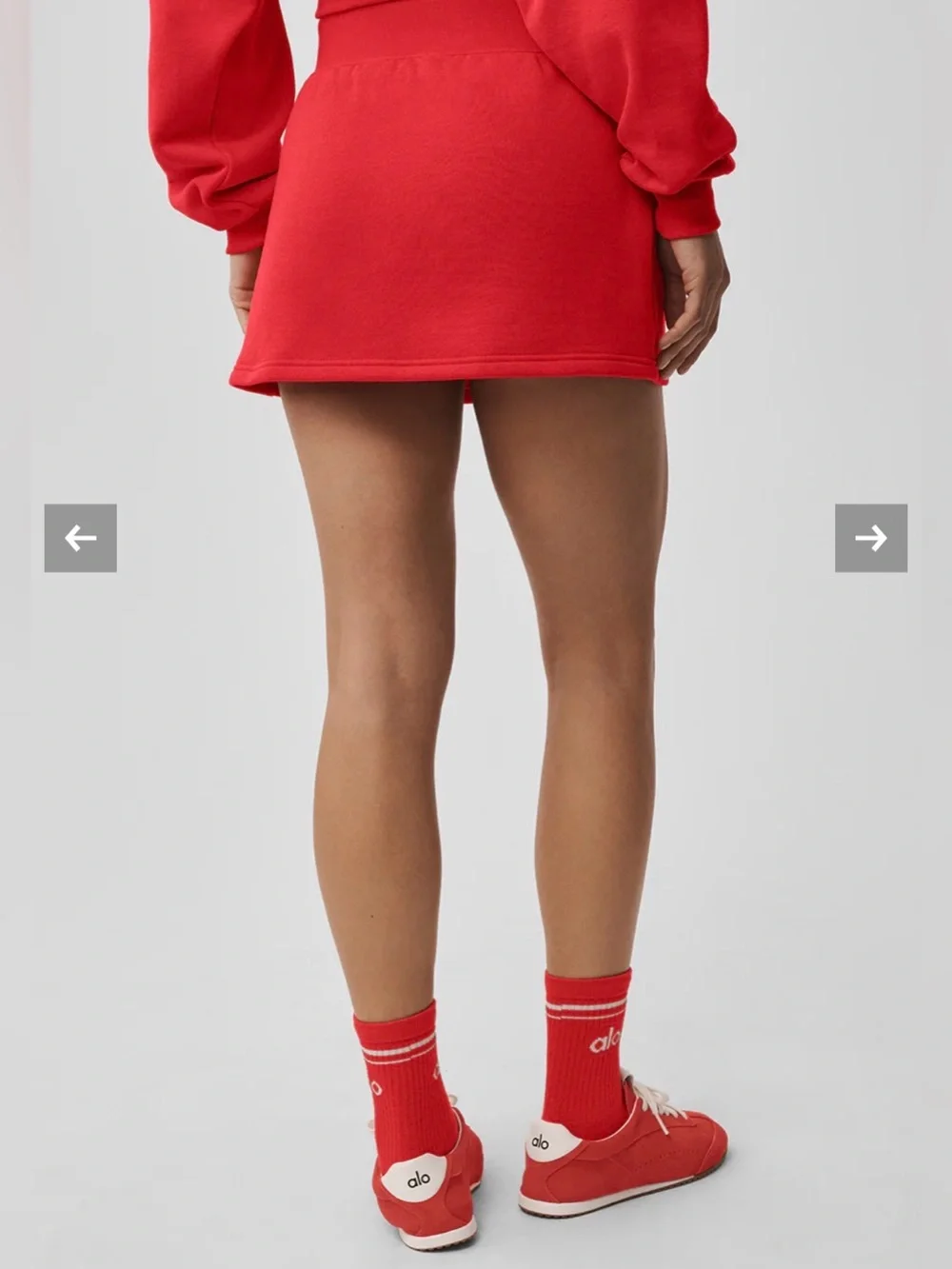 ALO Yoga Accolade Skirt Small Bright Red NWT